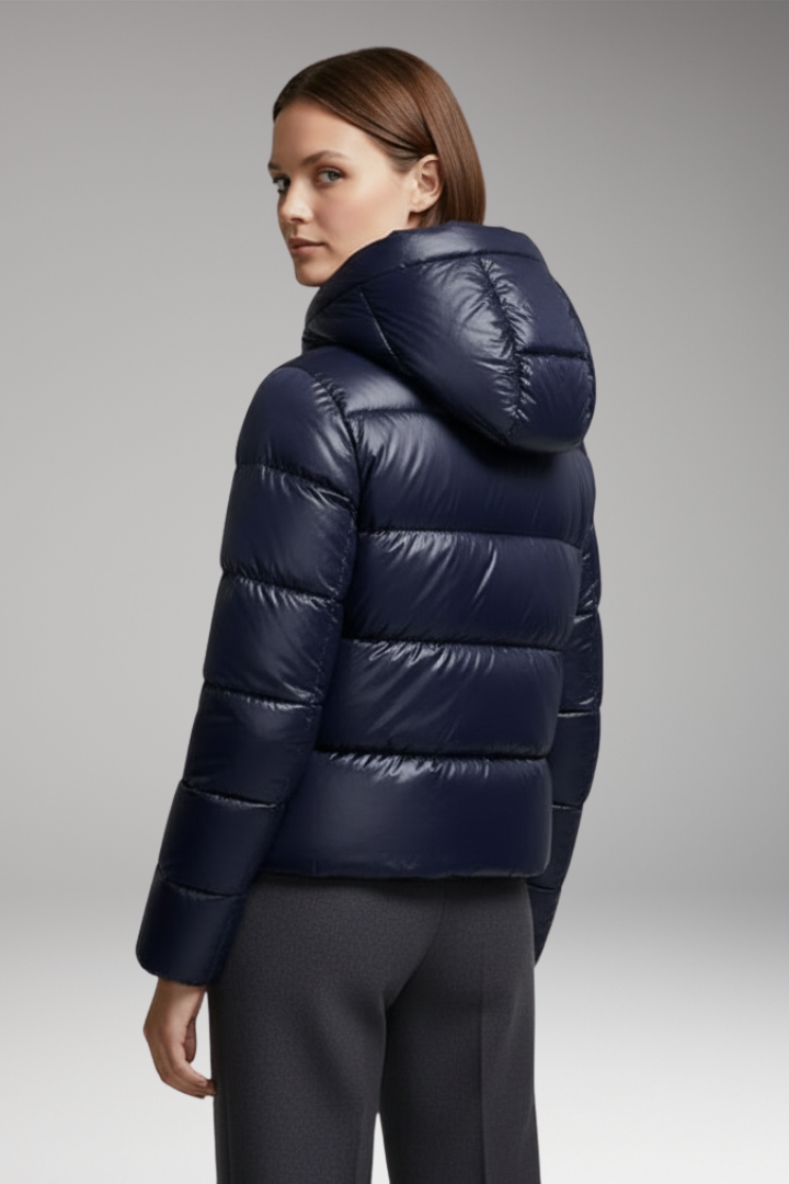 Women’s Quilted Jacket with Hood and Pockets
