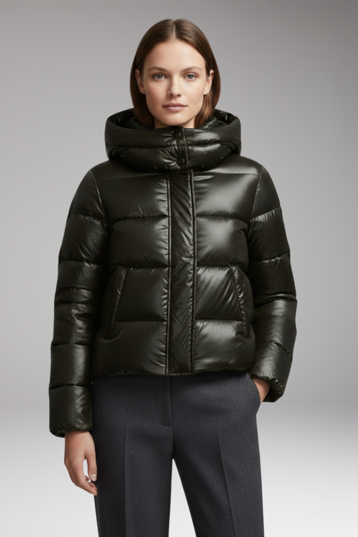 Women’s Quilted Jacket with Hood and Pockets