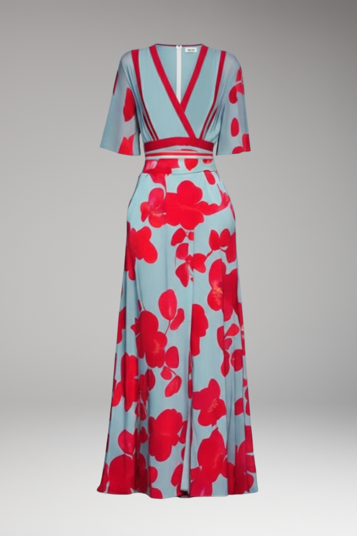 Women's Robe Dress with Waist Emphasis and Elegant Design