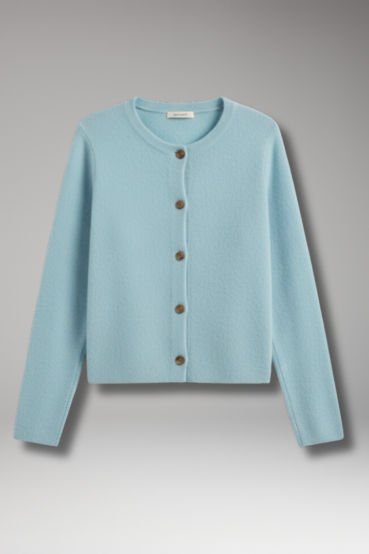 Women’s Cardigan with V-Neck and Button Closure