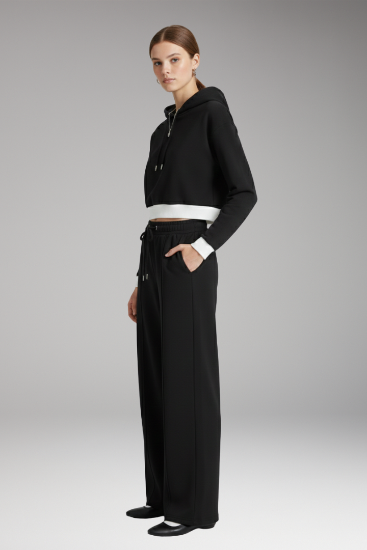 Women’s Set with Hooded Top and Wide Pants
