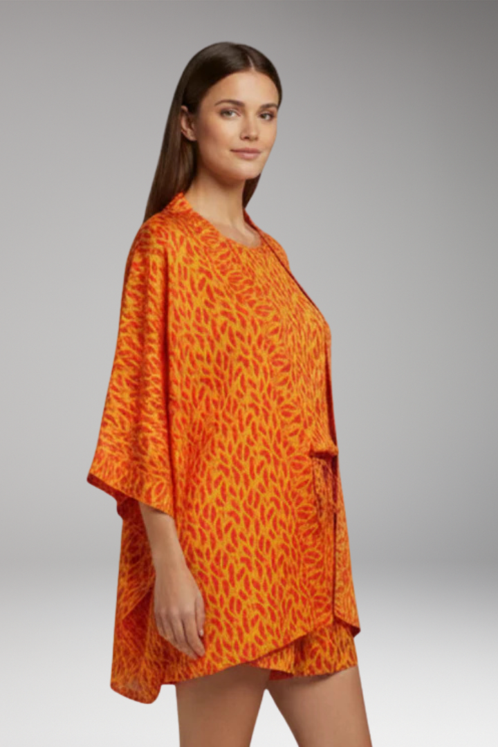 Women’s Set with Kimono Top and Drawstring Shorts