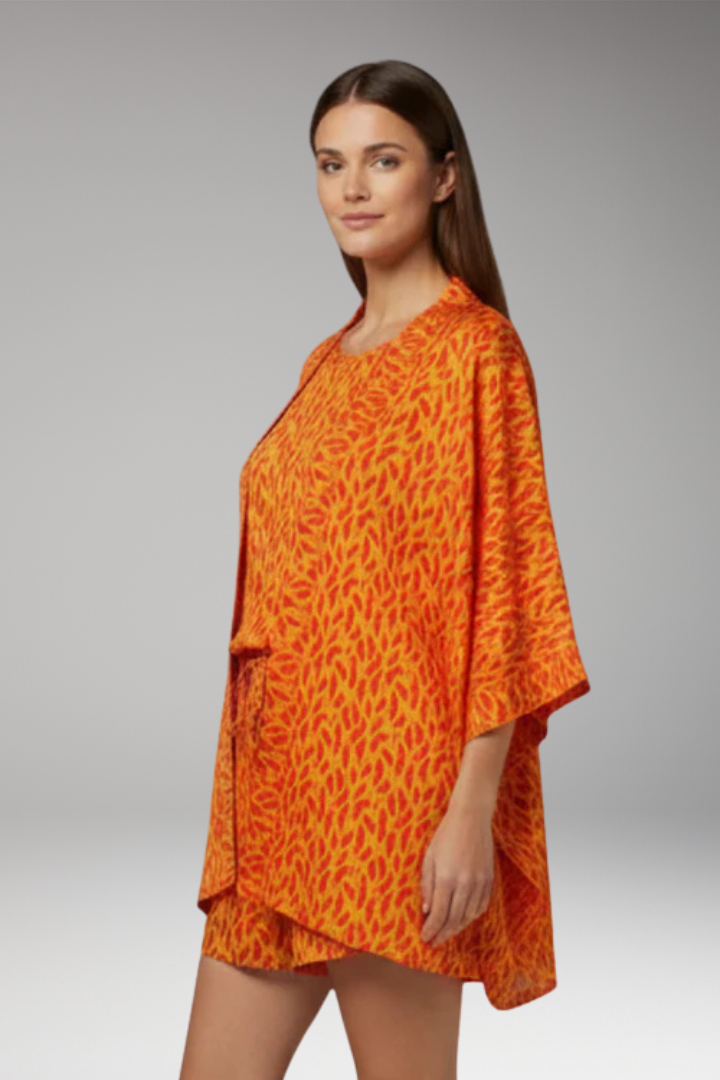 Women’s Set with Kimono Top and Drawstring Shorts