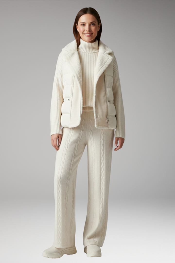 Women’s Set with Turtleneck and Wide-Leg Trousers