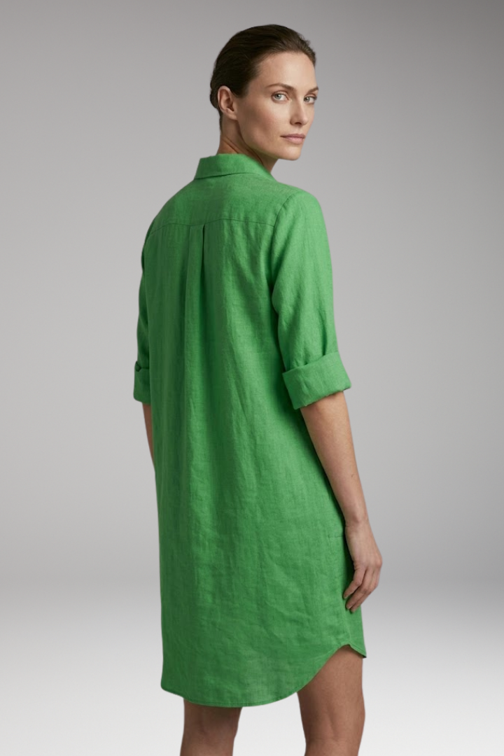 Women’s Shirt Dress with Button Front and Collar Neckline