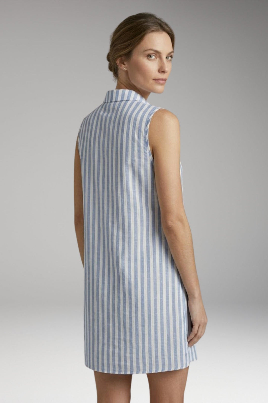 Women’s Shirt Dress with Collar Neck and Button Front