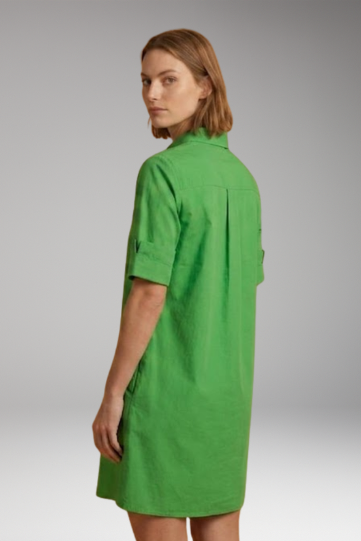 Women's Shirt Dress with Relaxed Silhouette and Button Fastening