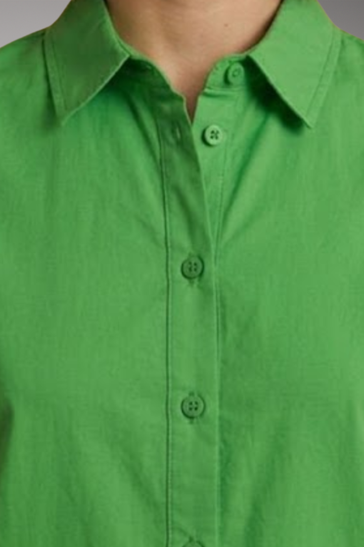 Women's Shirt Dress with Relaxed Silhouette and Button Fastening