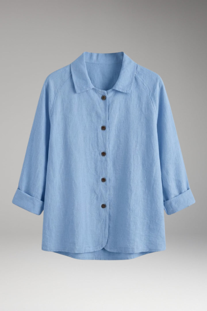 Women’s Shirt with Button Closure and Rollable Sleeves