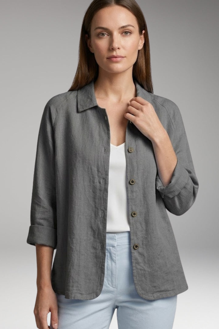 Women’s Shirt with Button Closure and Rollable Sleeves