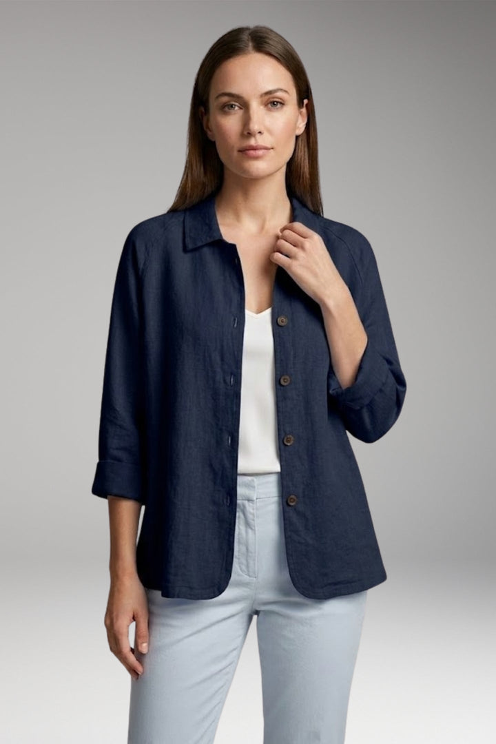Women’s Shirt with Button Closure and Rollable Sleeves