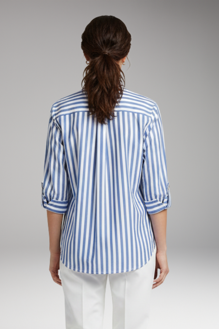 Women’s Shirt with Button Closure and Striped Pattern