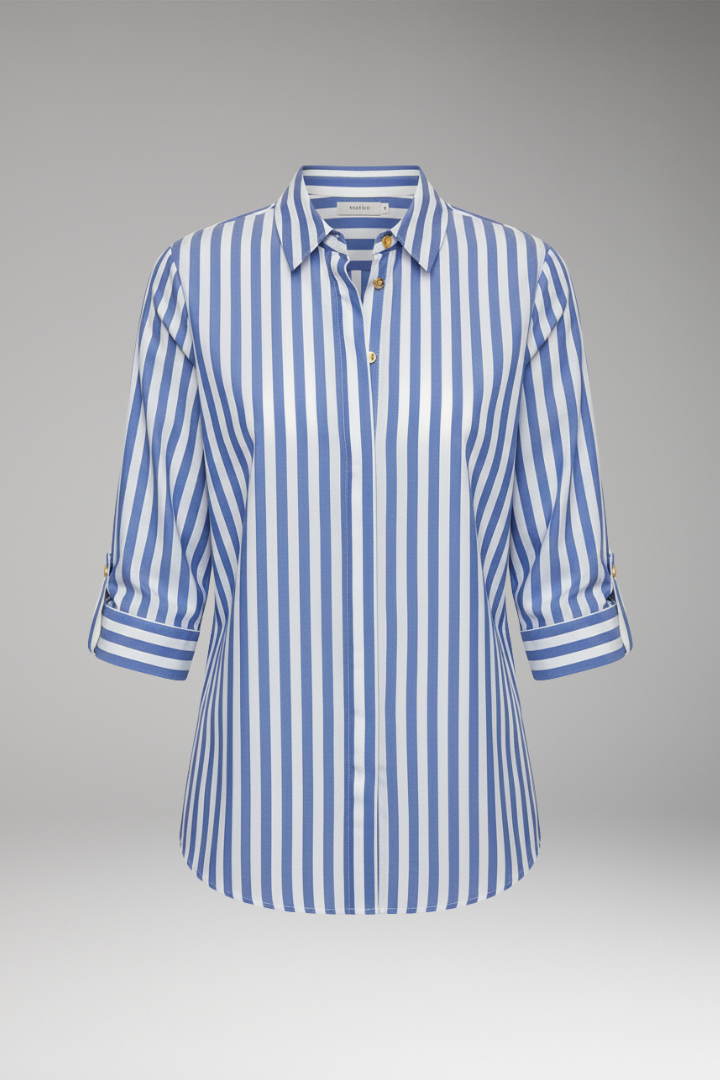 Women’s Shirt with Button Closure and Striped Pattern
