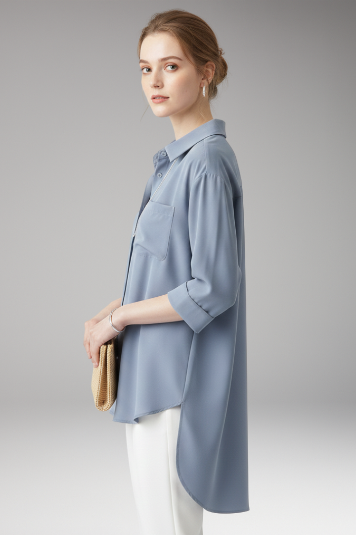 Women’s Shirt with Button Front and Chest Pocket