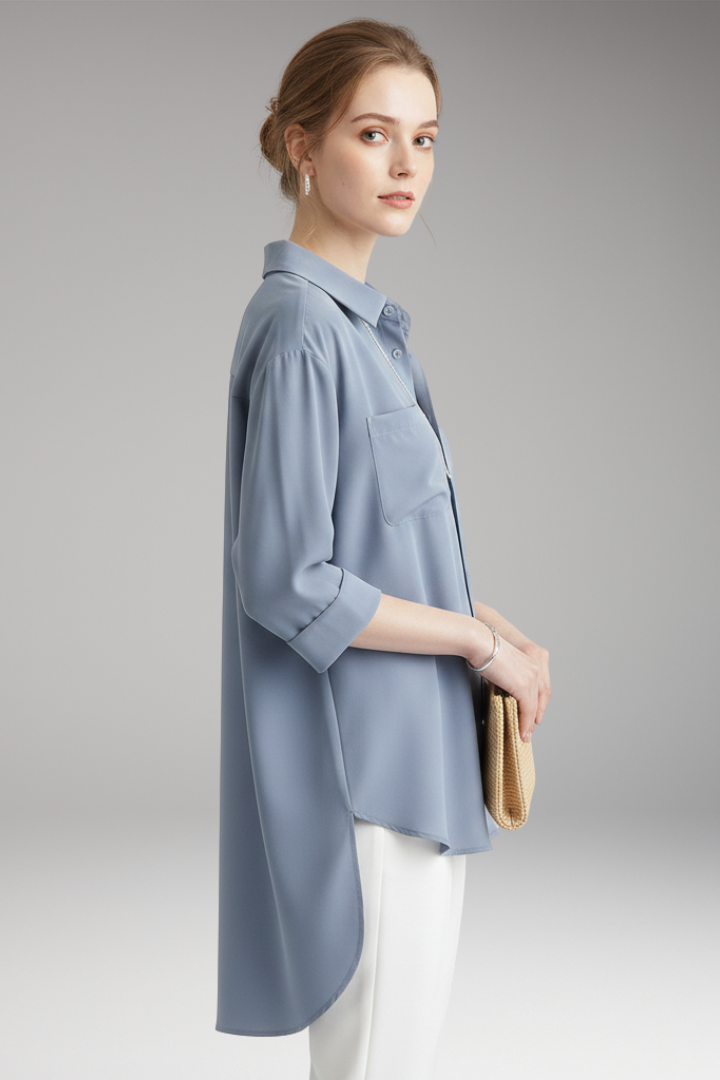 Women’s Shirt with Button Front and Chest Pocket