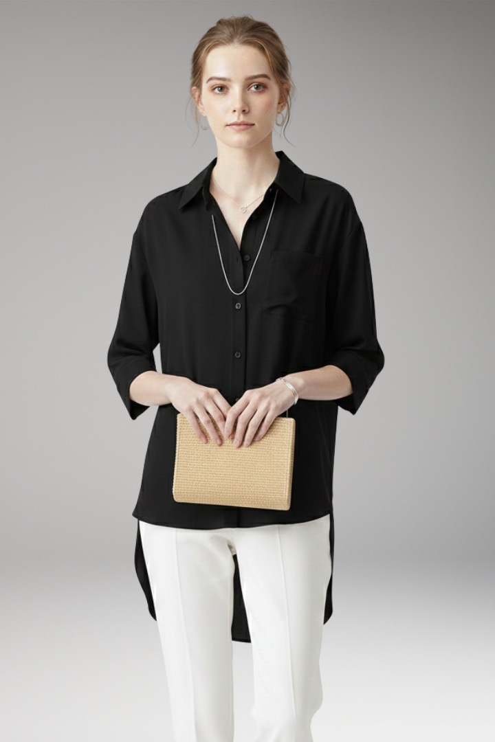 Women’s Shirt with Button Front and Chest Pocket