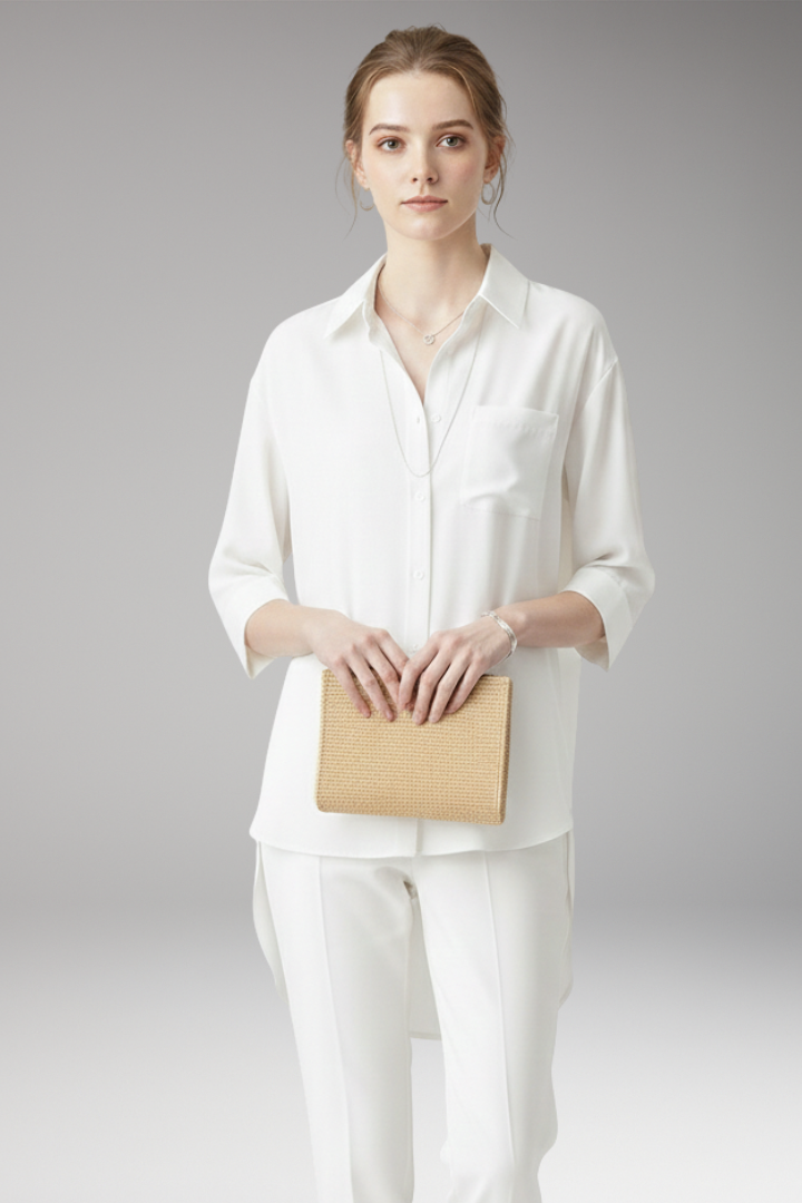 Women’s Shirt with Button Front and Chest Pocket