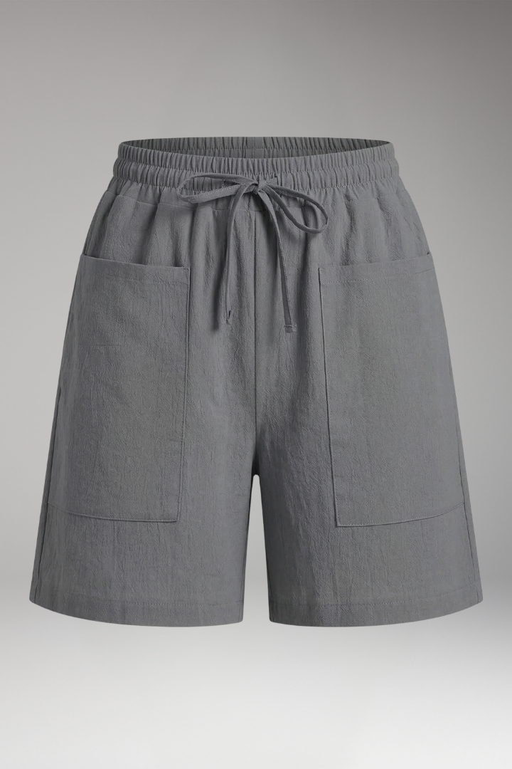 Women's Shorts with Drawstring and Pockets