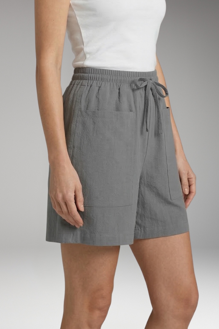 Women's Shorts with Drawstring and Pockets