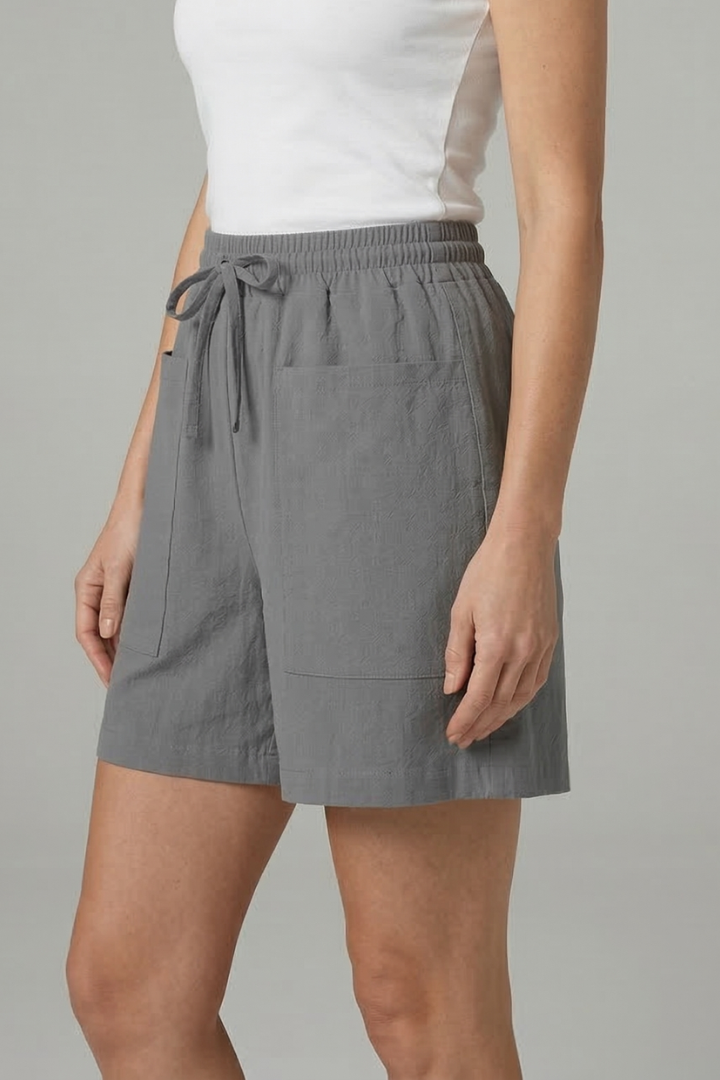 Women's Shorts with Drawstring and Pockets