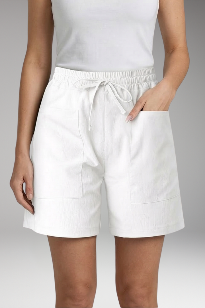 Women's Shorts with Drawstring and Pockets