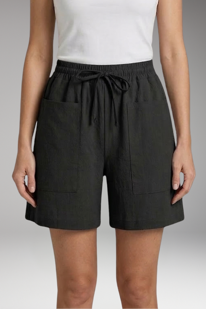 Women's Shorts with Drawstring and Pockets