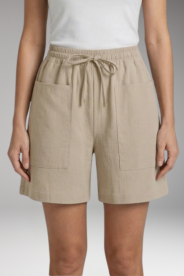 Women's Shorts with Drawstring and Pockets