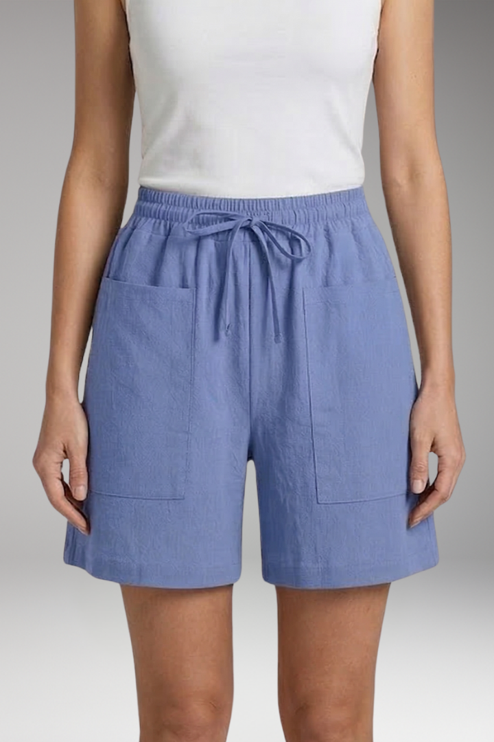 Women's Shorts with Drawstring and Pockets