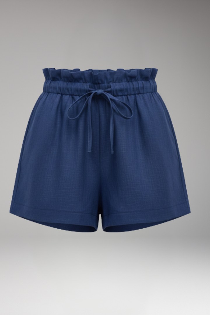 Women's Shorts with Elastic Waist and Drawstring