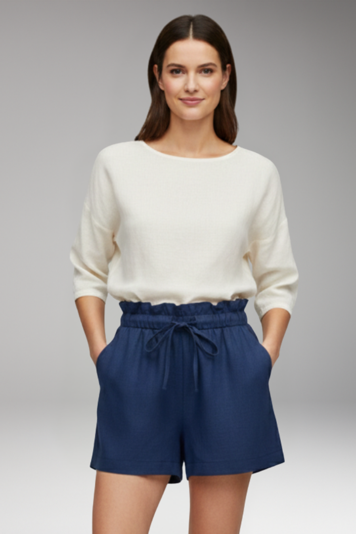 Women's Shorts with Elastic Waist and Drawstring