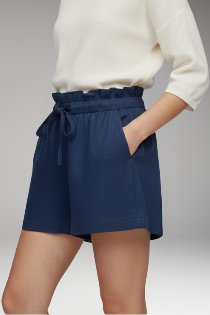 Women's Shorts with Elastic Waist and Drawstring