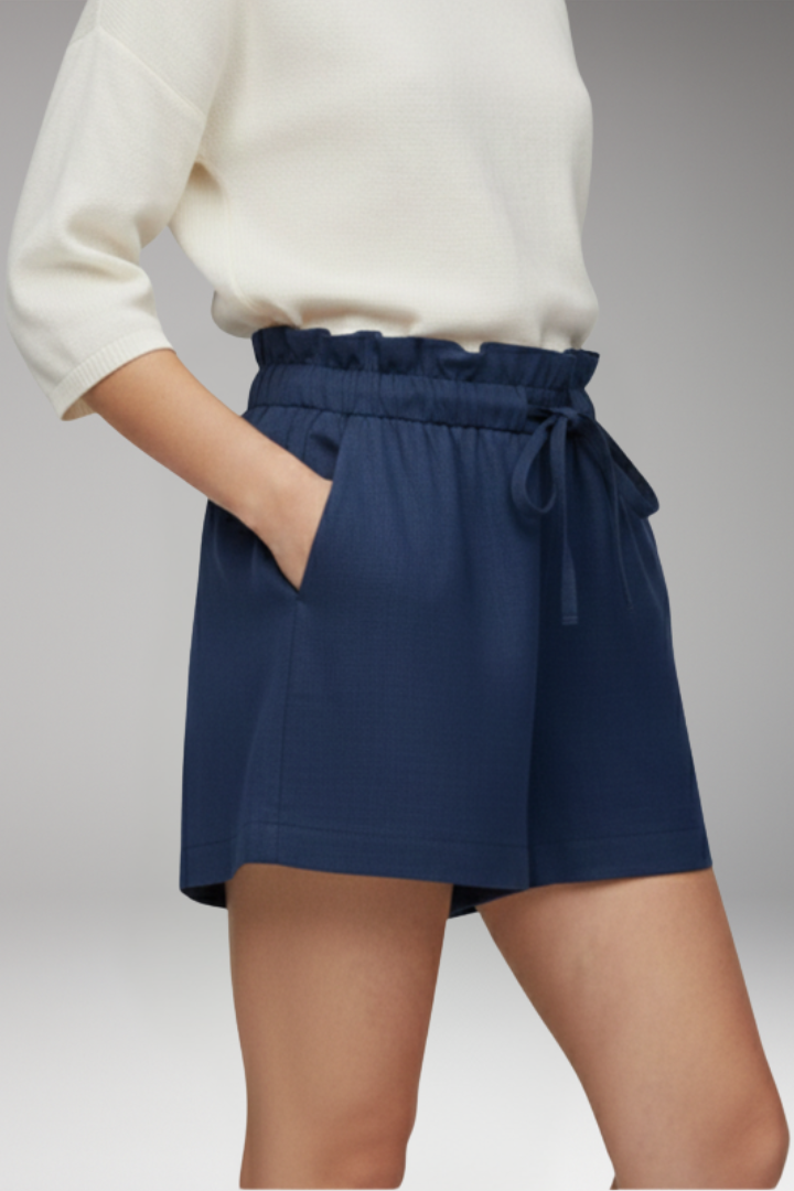 Women's Shorts with Elastic Waist and Drawstring