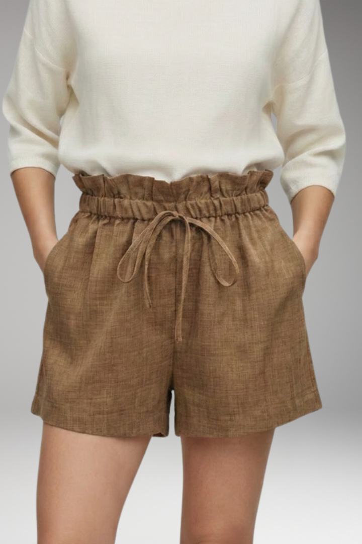 Women's Shorts with Elastic Waist and Drawstring