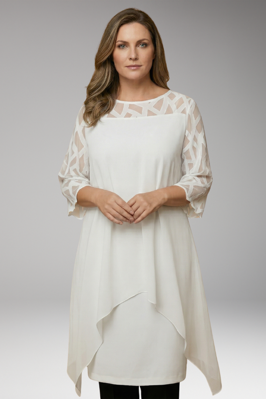 Women's Dress with Adjustable Waist and Flowing Skirt