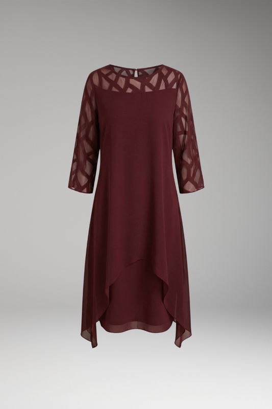 Women's Dress with Adjustable Waist and Flowing Skirt