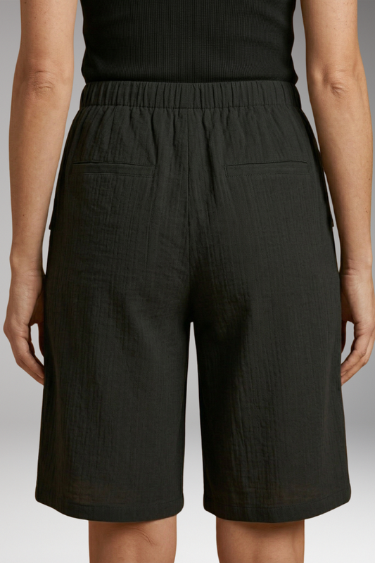 Women's Shorts with Elasticated Waistband and Front Pockets