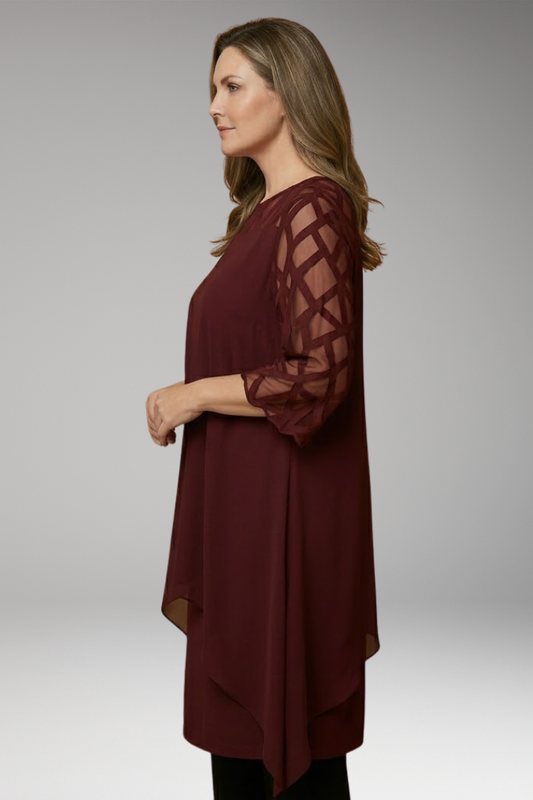 Women's Dress with Adjustable Waist and Flowing Skirt