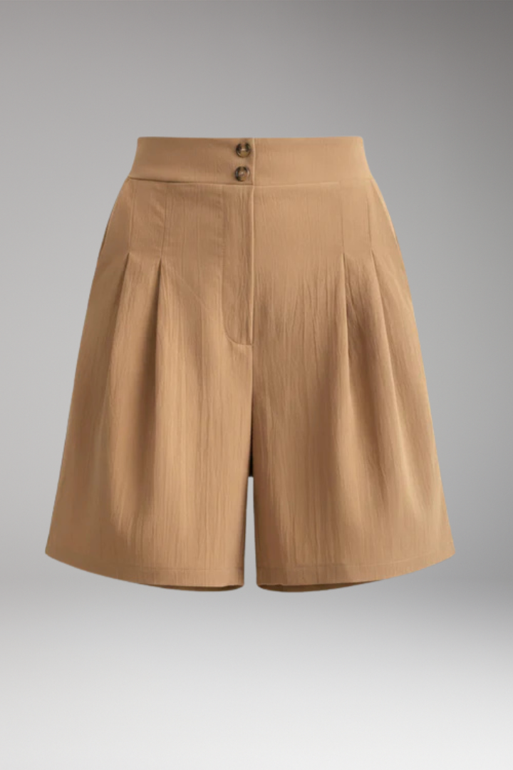 Women’s High-Waisted Shorts with Button Closure