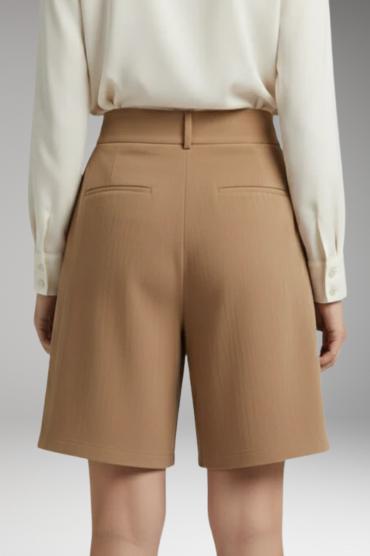 Women’s High-Waisted Shorts with Button Closure