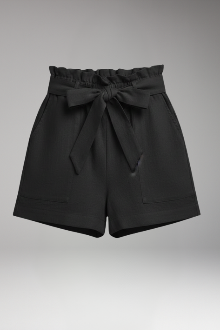Women's Shorts with Tie Waist and Pockets