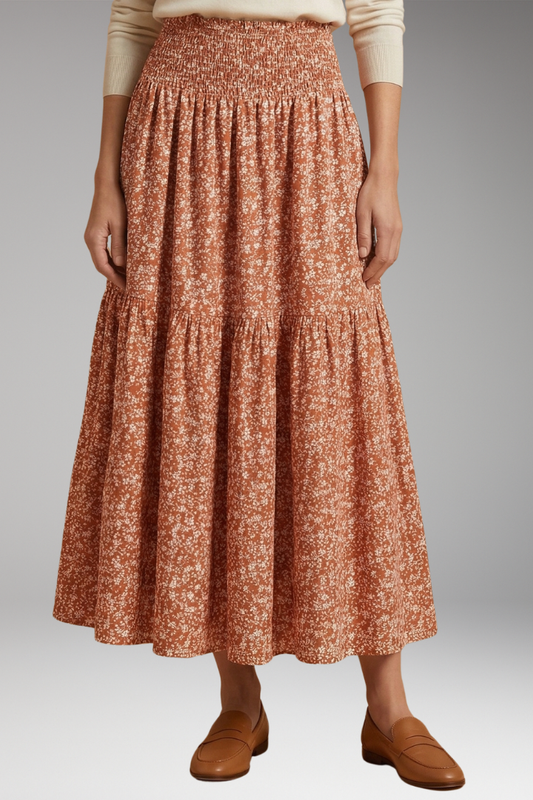 Women's Skirts with Floral Prints and Flowing Fabric