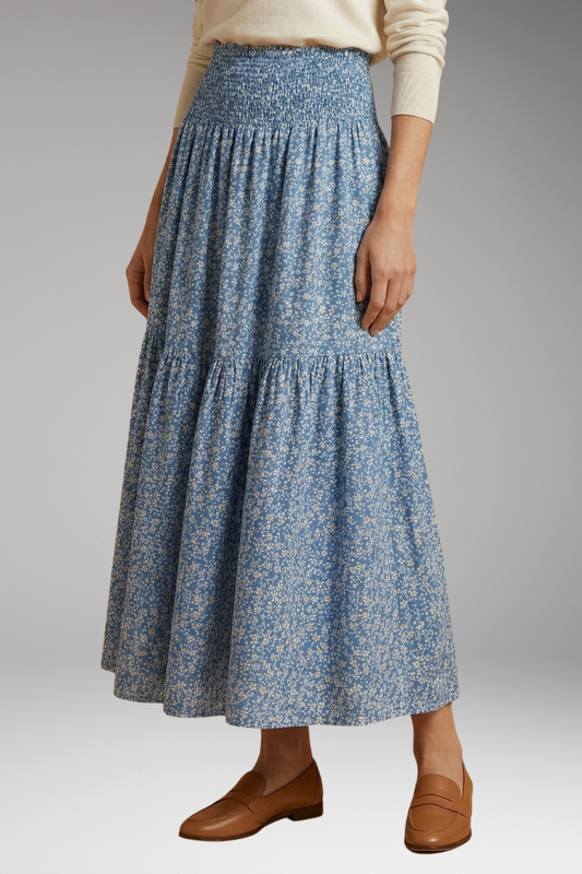 Women's Skirts with Floral Prints and Flowing Fabric
