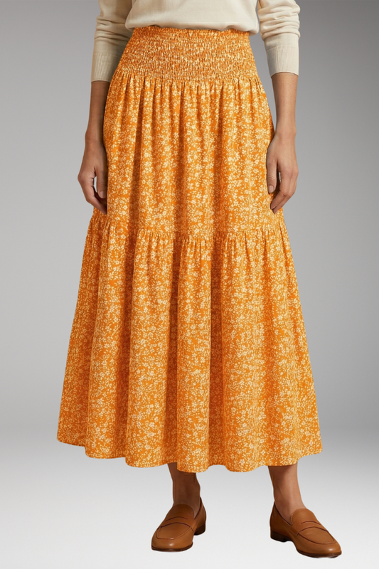 Women's Skirts with Floral Prints and Flowing Fabric