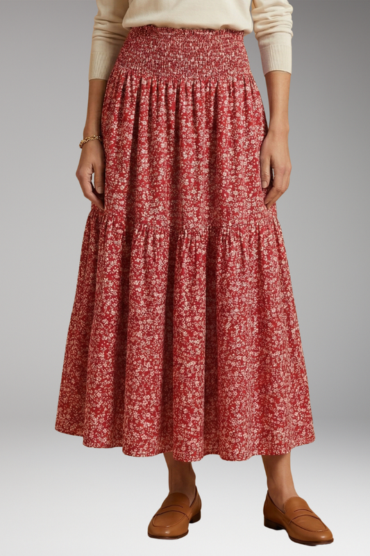 Women's Skirts with Floral Prints and Flowing Fabric