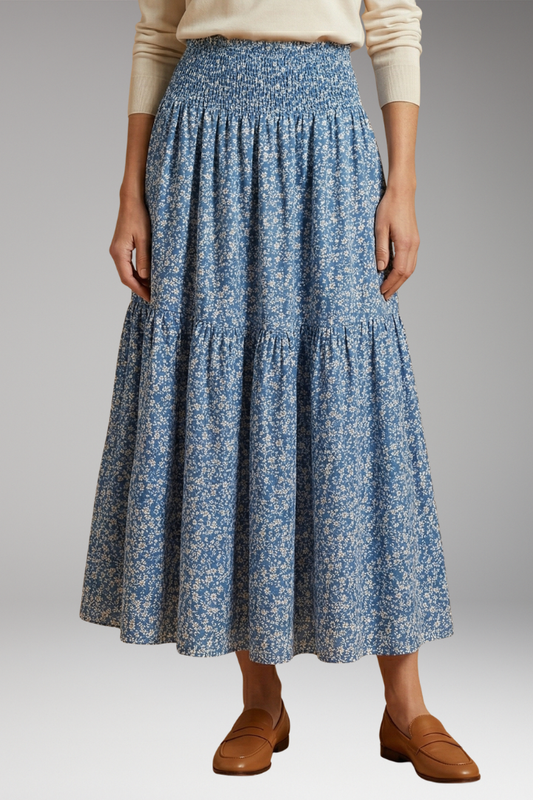 Women's Skirts with Floral Prints and Flowing Fabric