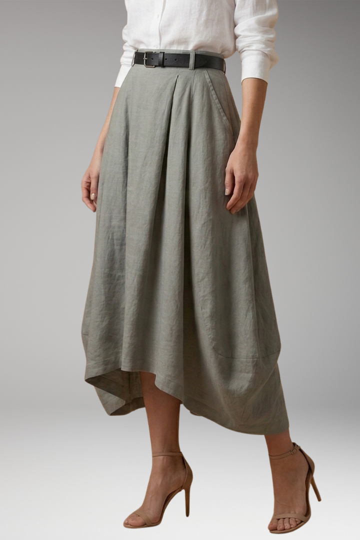 Women’s Skirt with Asymmetrical Draped Design