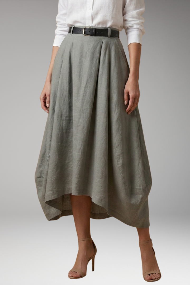 Women’s Skirt with Asymmetrical Draped Design