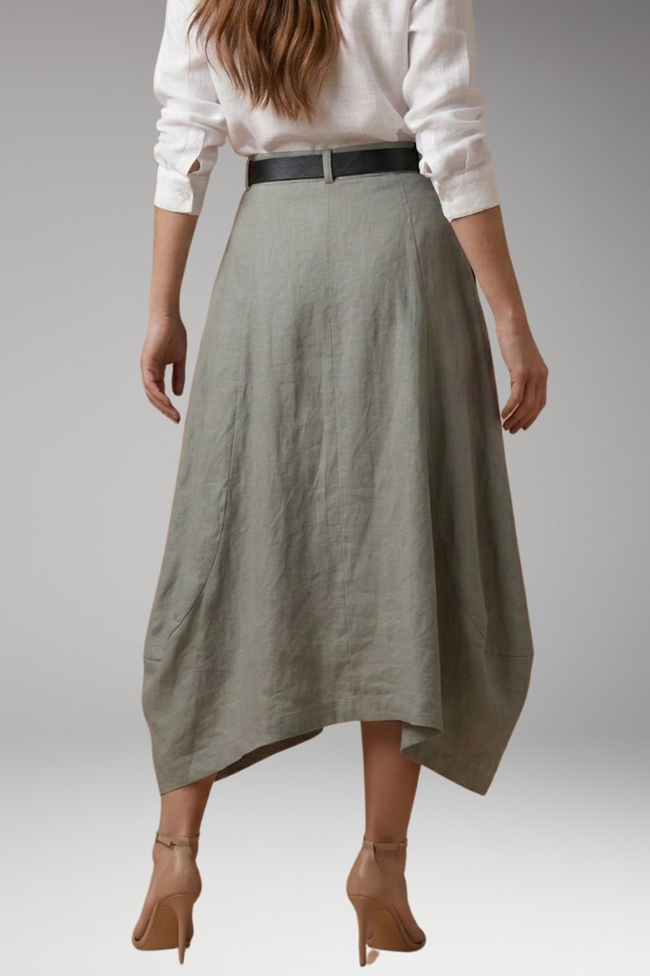 Women’s Skirt with Asymmetrical Draped Design
