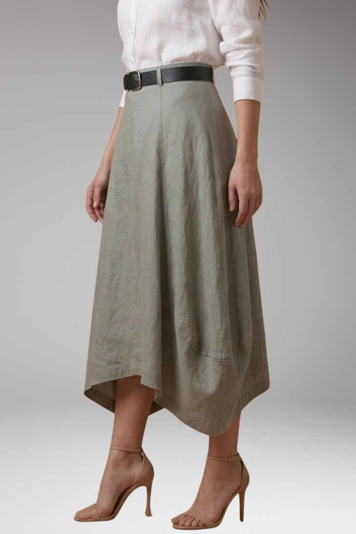 Women’s Skirt with Asymmetrical Draped Design