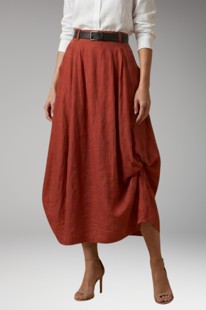 Women’s Skirt with Asymmetrical Draped Design